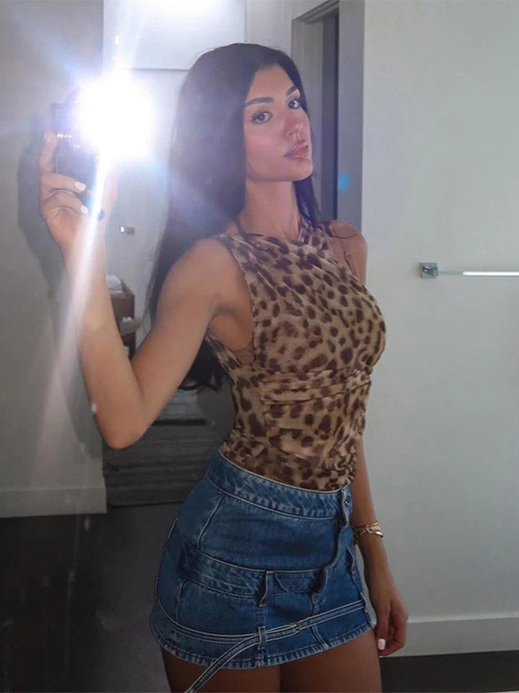 Zanzi Leopard Top